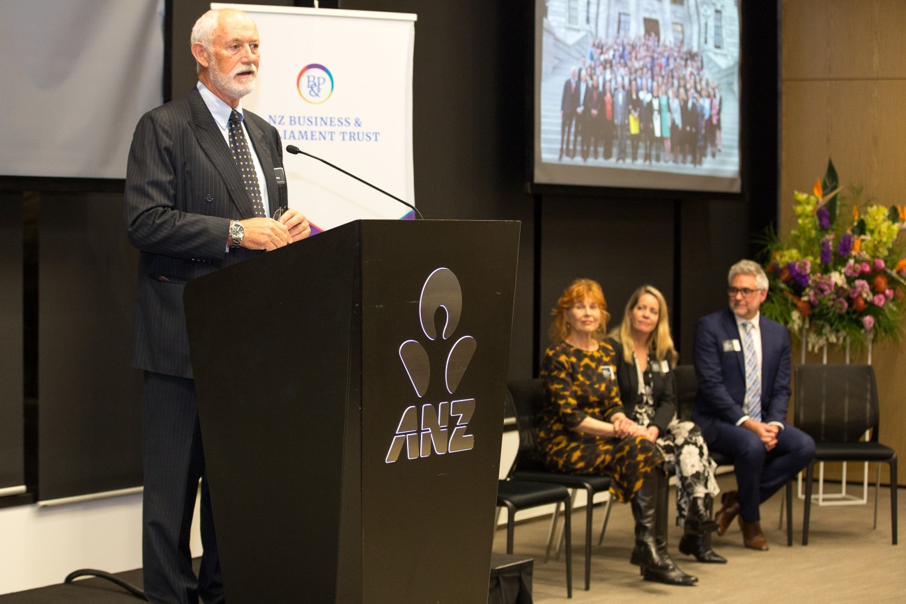 Peter Griffiths making a speech at the Auckland event on behalf of the Trust