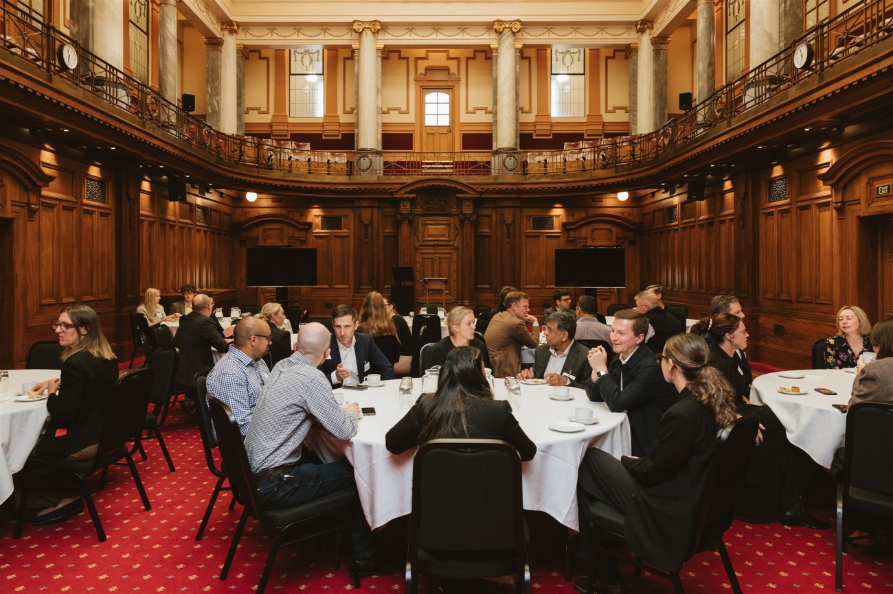 Seminar attendees enjoying lunch and networking.